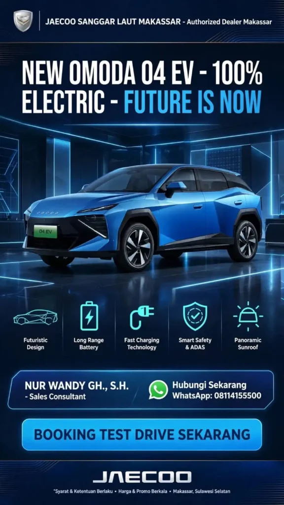 Harga Terbaru MObil Listrik OMODA makassar 2026